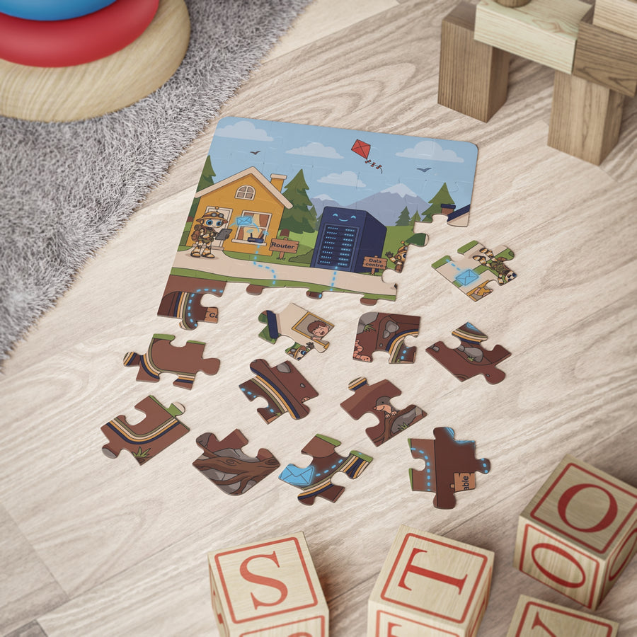How the Internet Works Jigsaw Puzzle: Binxie Sends a Message (Kids, 30 Pieces)