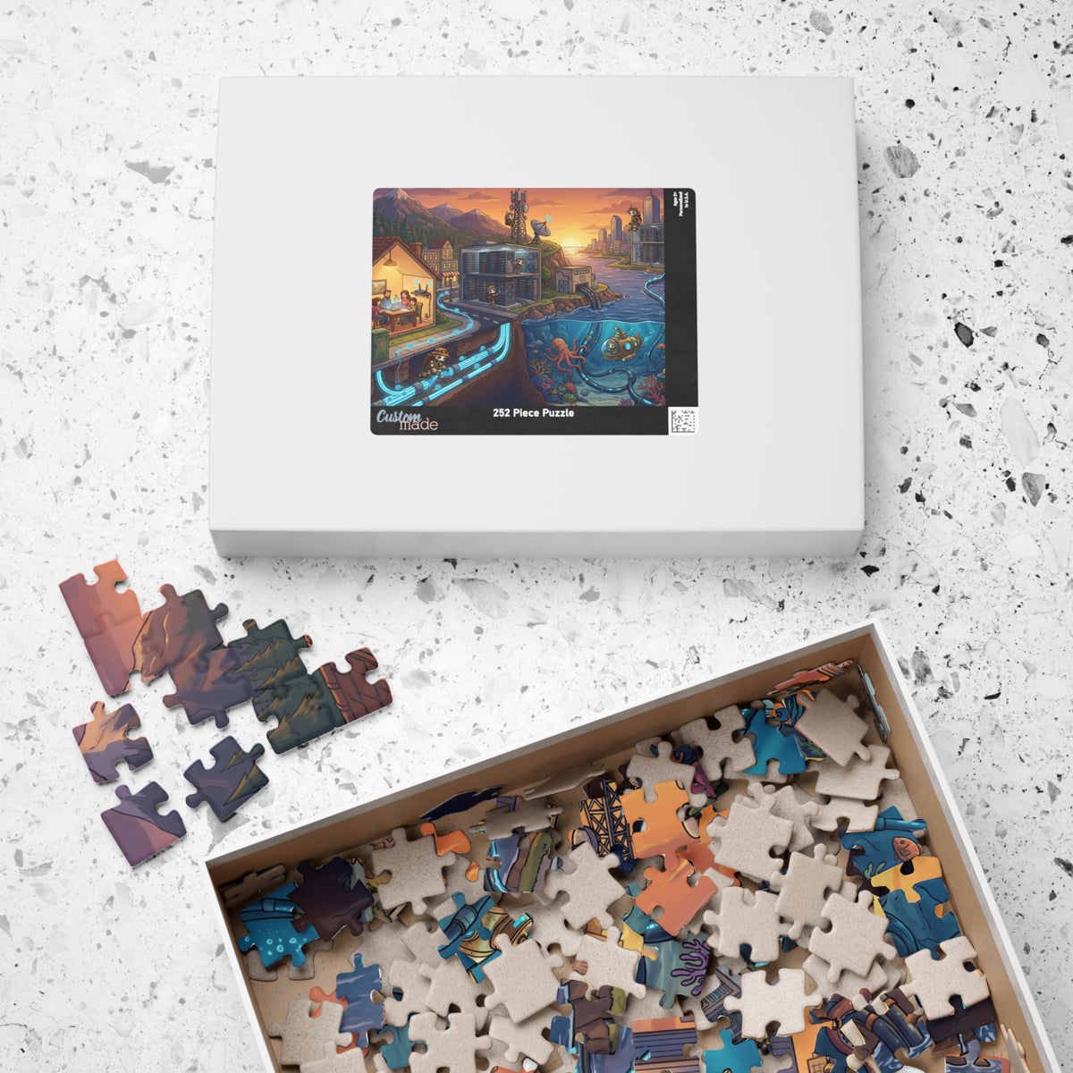How the Internet Works Jigsaw Puzzle: Binxie's Map of the Internet (252 Pieces)